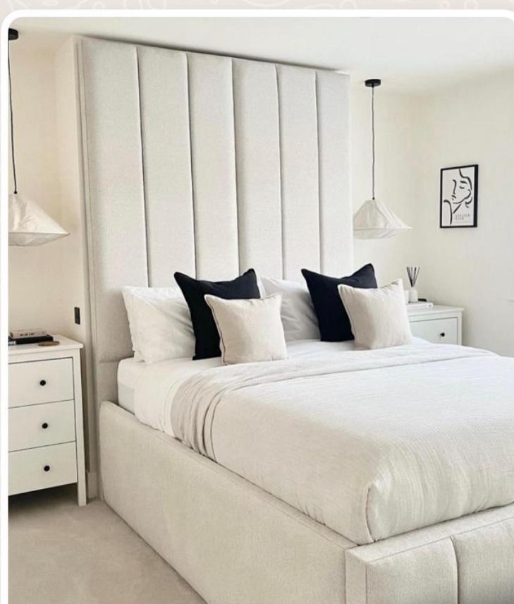Blossom Line High Bespoke Ottoman Upholstered Storage Bed Britainsleep