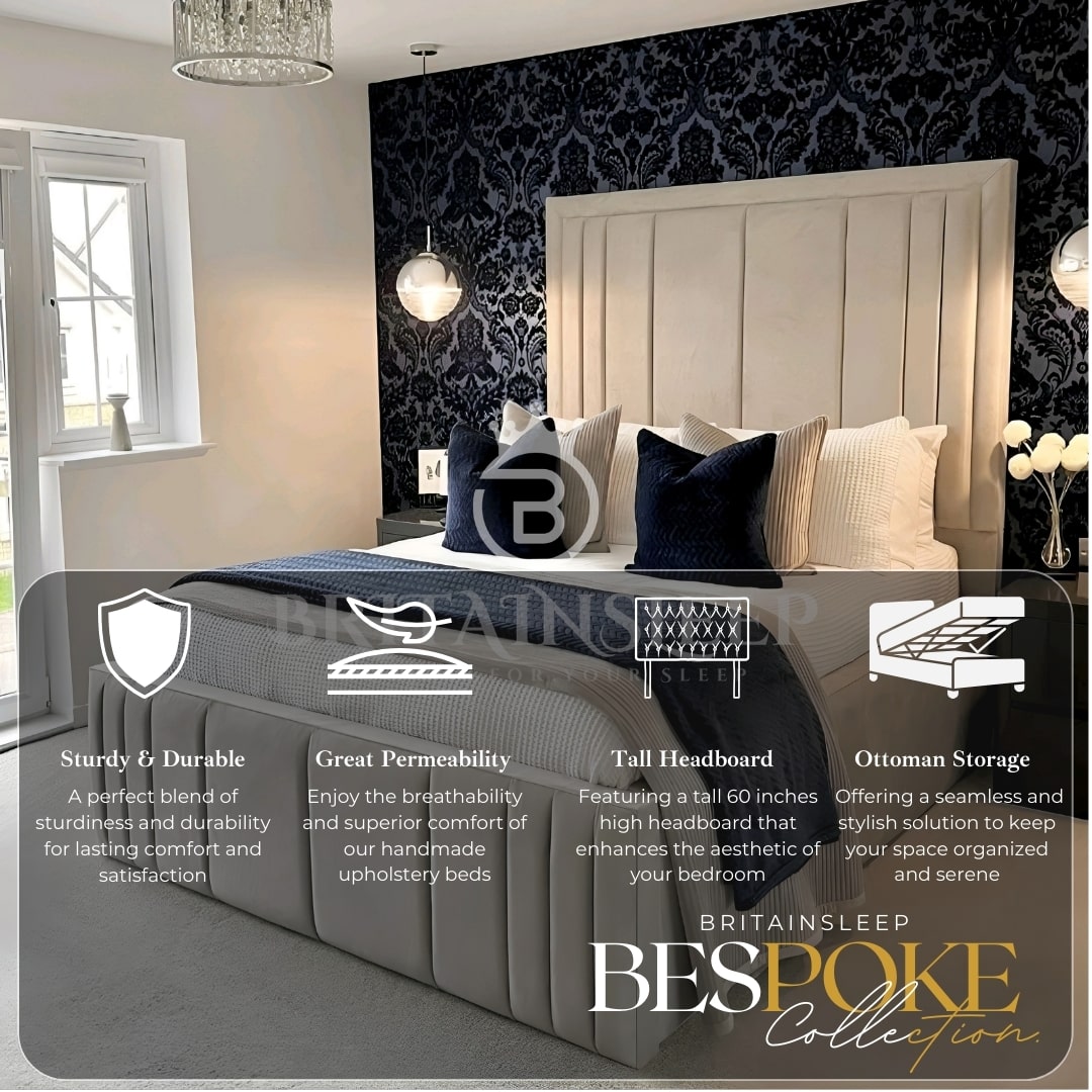 18” Sides Arizona Upholstered Bed/Storage Bed Britainsleep