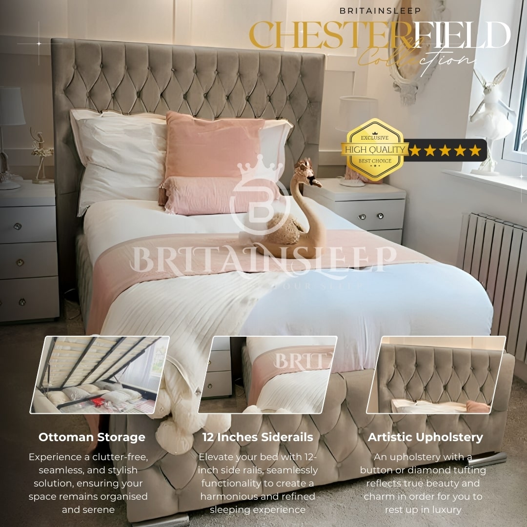 Connell Upholstered Ottoman Storage Bed Britainsleep