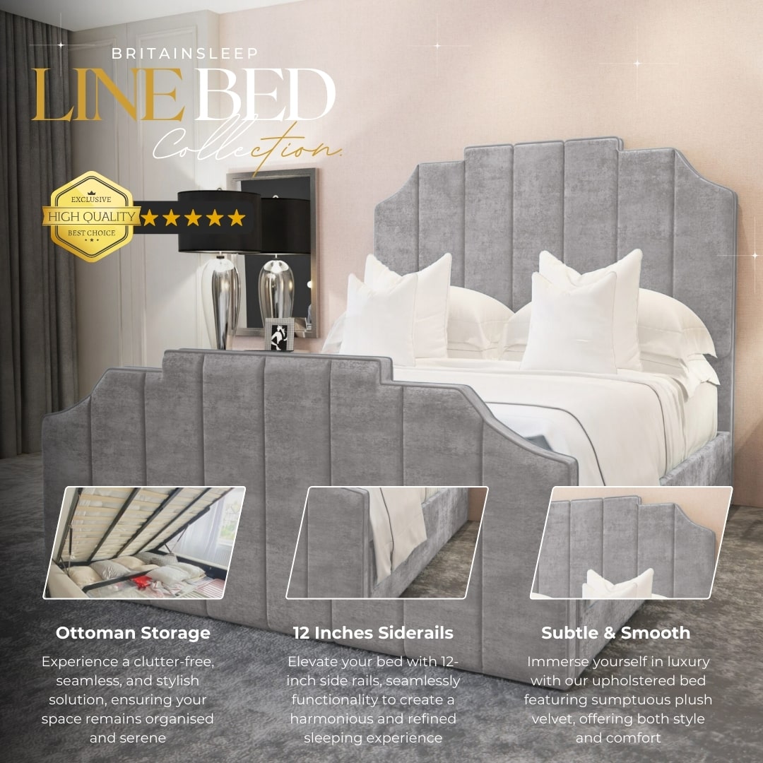 Crown Ottoman Upholstered Bed Britainsleep