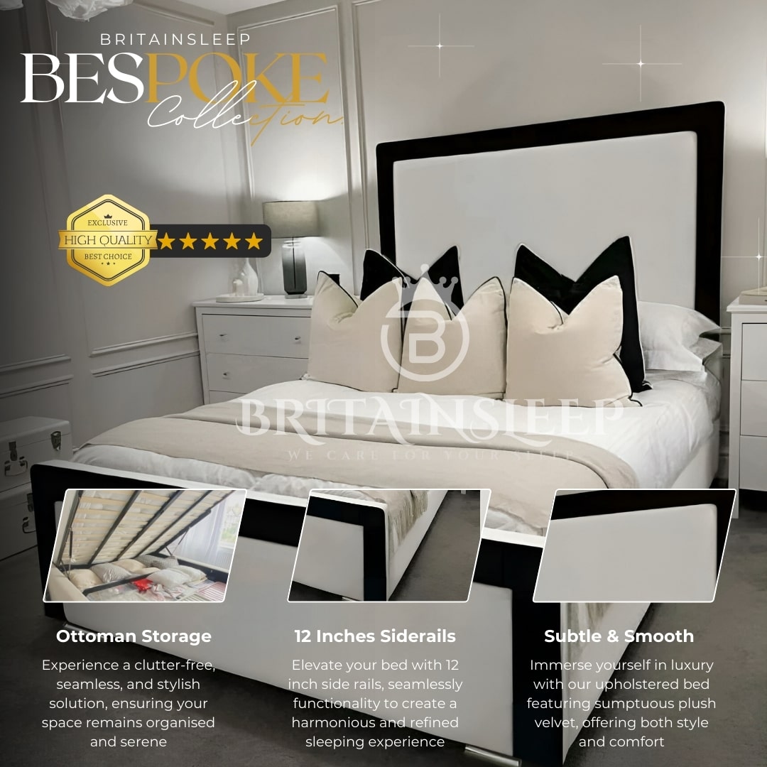 Arizona Piping Upholstered Bed Britainsleep