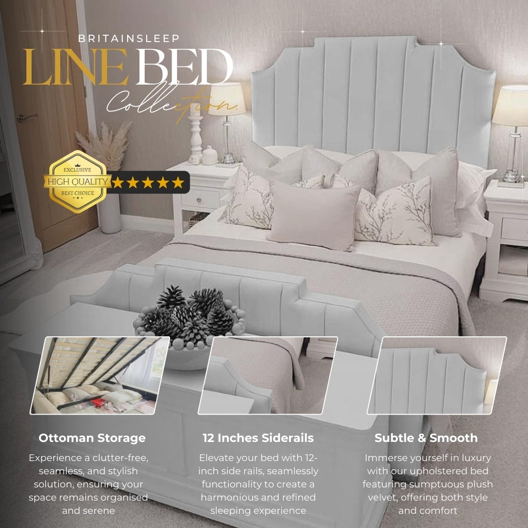 Crown Sleep Ottoman Upholstered Bed Britainsleep