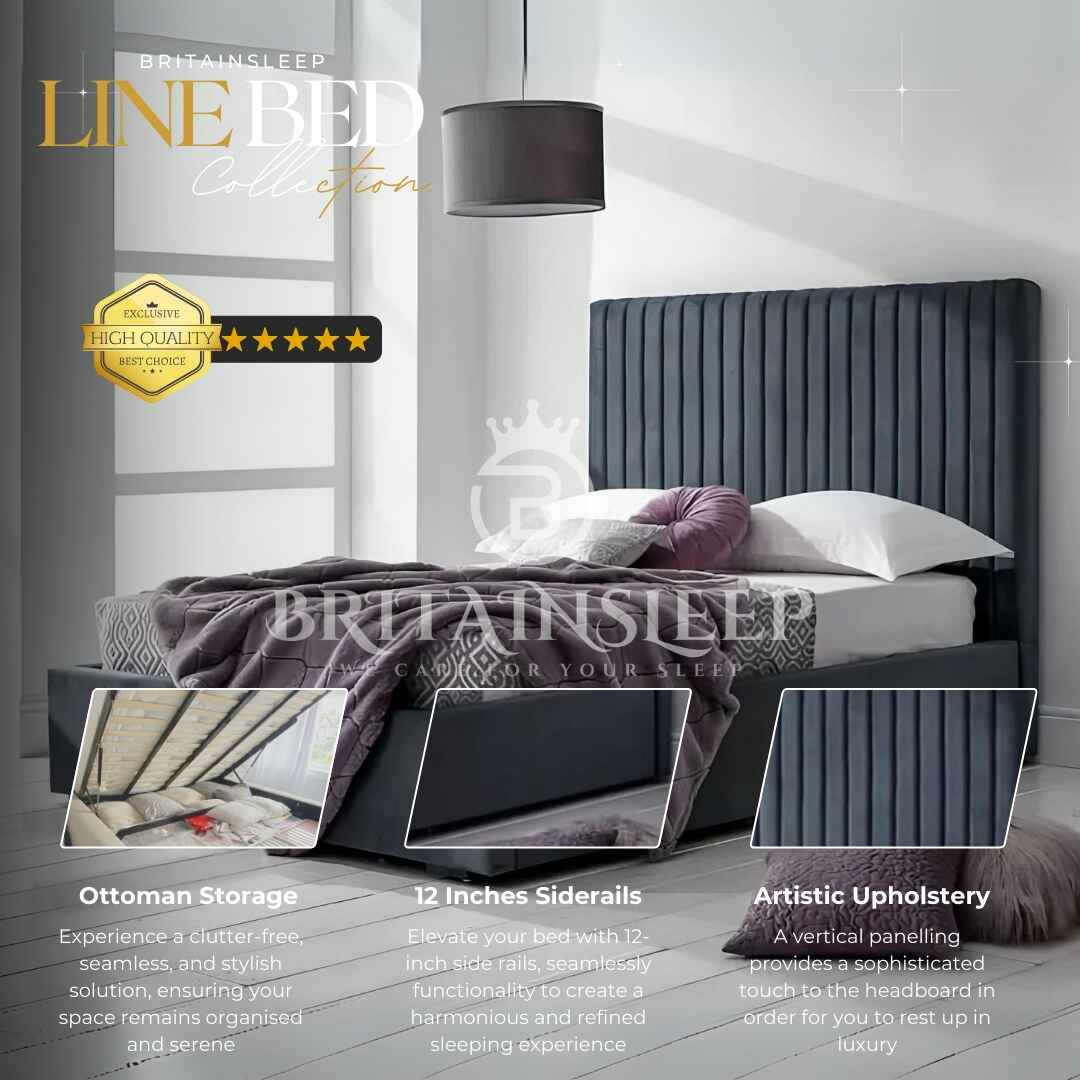 Morgana 50'' Upholstered Bed Frame/ Storage Bed Britainsleep