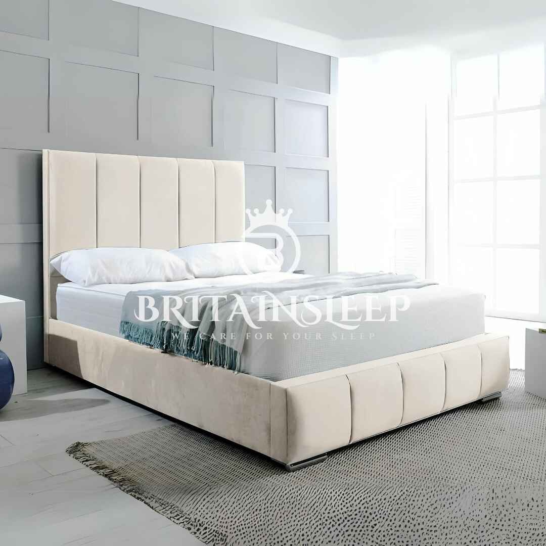 Britainsleep Edelmann 50'' Upholstered Ottoman Storage Bed Frame | Double | Single | Small Double | KingSize | Super King Size Bed Britainsleep