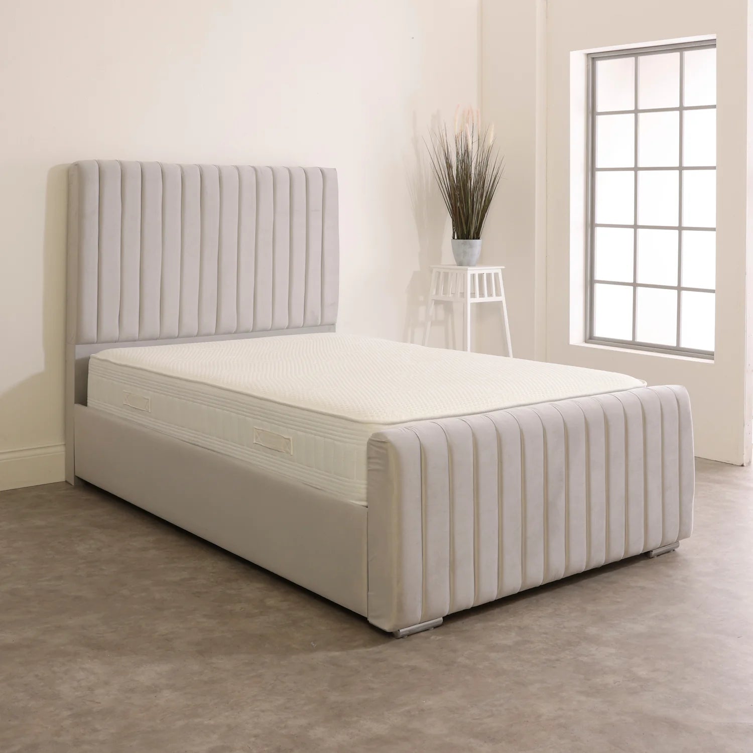 Diana Upholstered Bed Frame Ottoman Storage Options Bed Frame | Double | Single | KingSize | Super King Size Bed Britainsleep