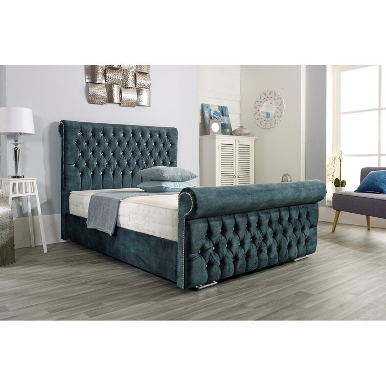 Wallace Sleigh Upholstered Bed Britainsleep