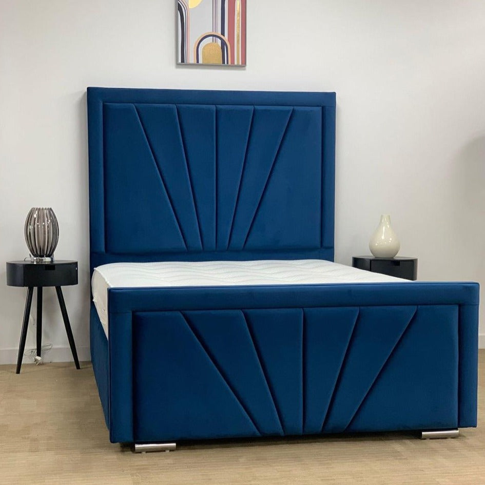 Britainsleep Bolster Upholstered Ottoman Storage Bed Frame | Double | Single | Small Double | KingSize | Super King Size Bed Britainsleep