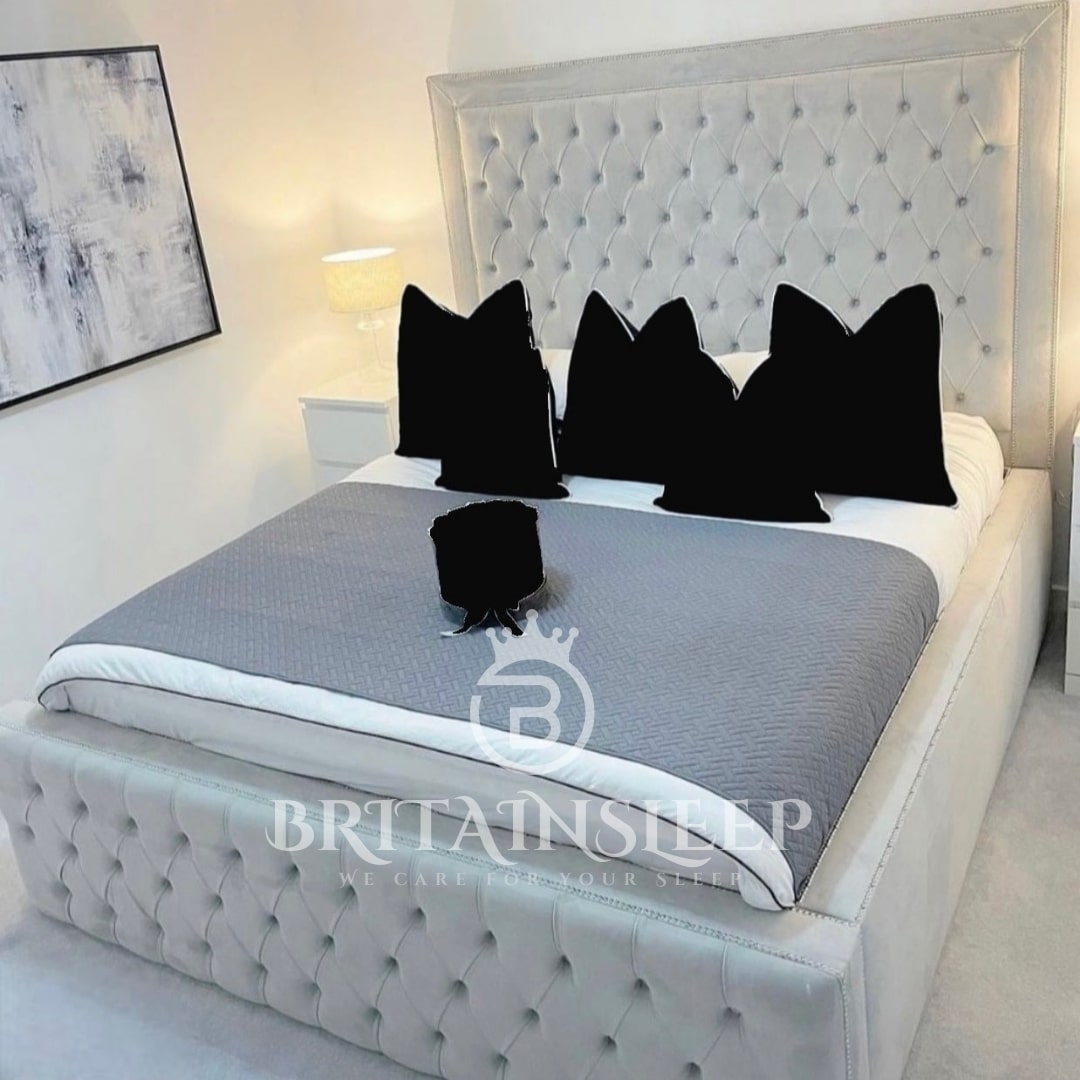 18” Sides Isabella Upholstered Bed Britainsleep