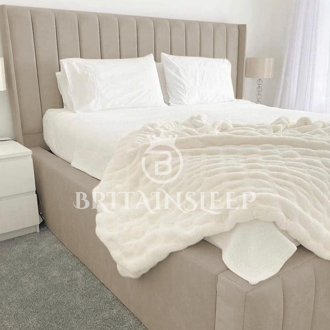 Luxury 18'' Sides Ivy Wing Ottoman Storage Bed Frame | Double | KingSize | Super King Size Bed Britainsleep