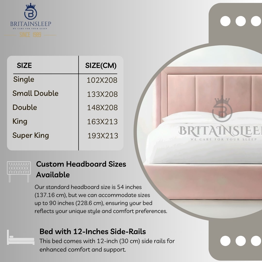 Leon Winged Upholstered Bed Frame Britainsleep