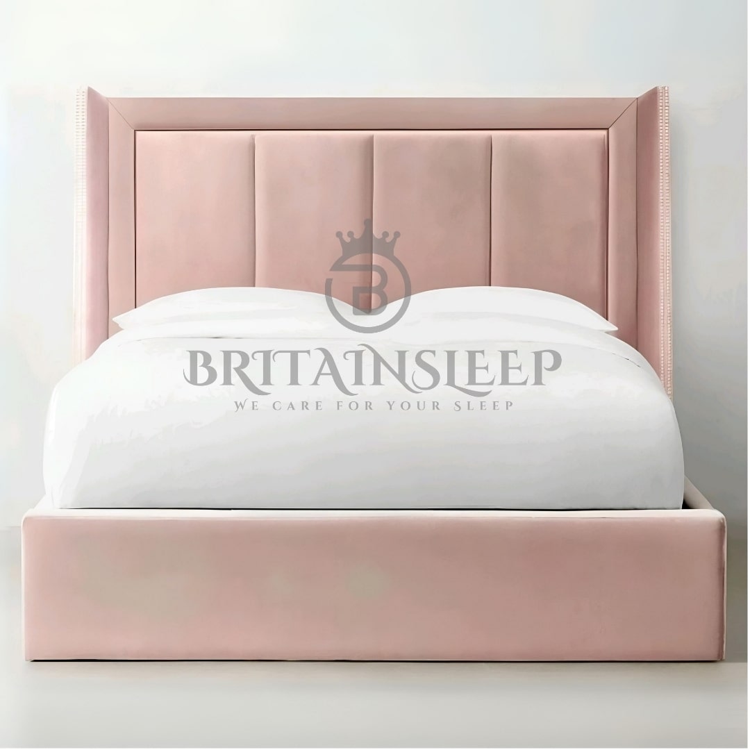 Leon Winged Upholstered Bed Frame Britainsleep