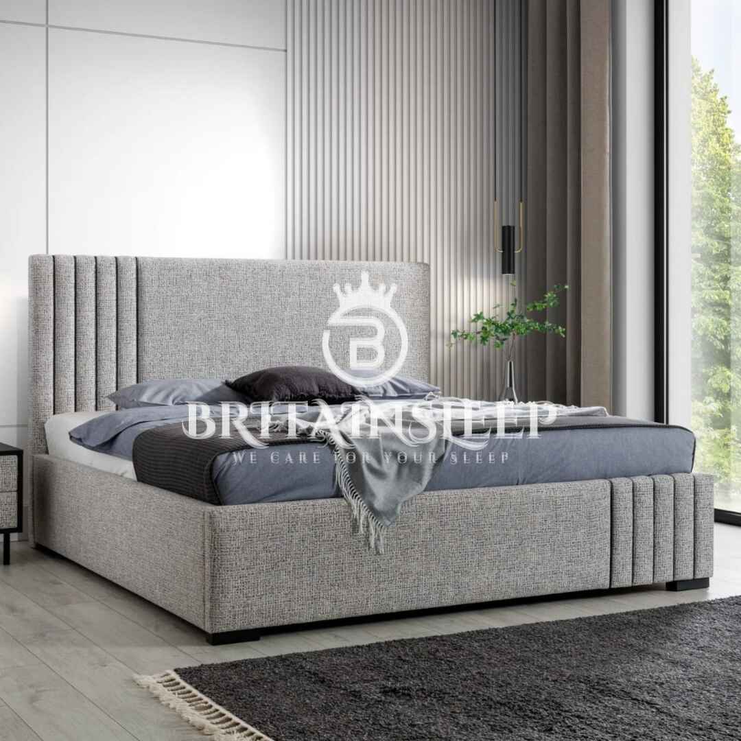 Malta 50'' Storage Upholstered Bed Frame/| Double | Single | KingSize | Super King Size| Queen Bed Britainsleep