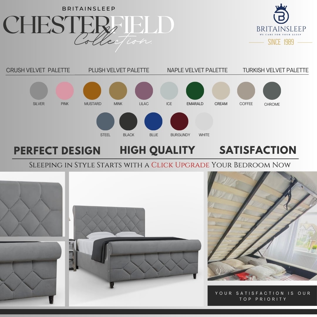 Milo Upholstered Bed/Storage Bed Britainsleep