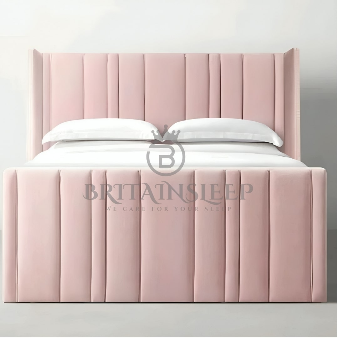 Monte Winged Upholstered Bed Frame Britainsleep