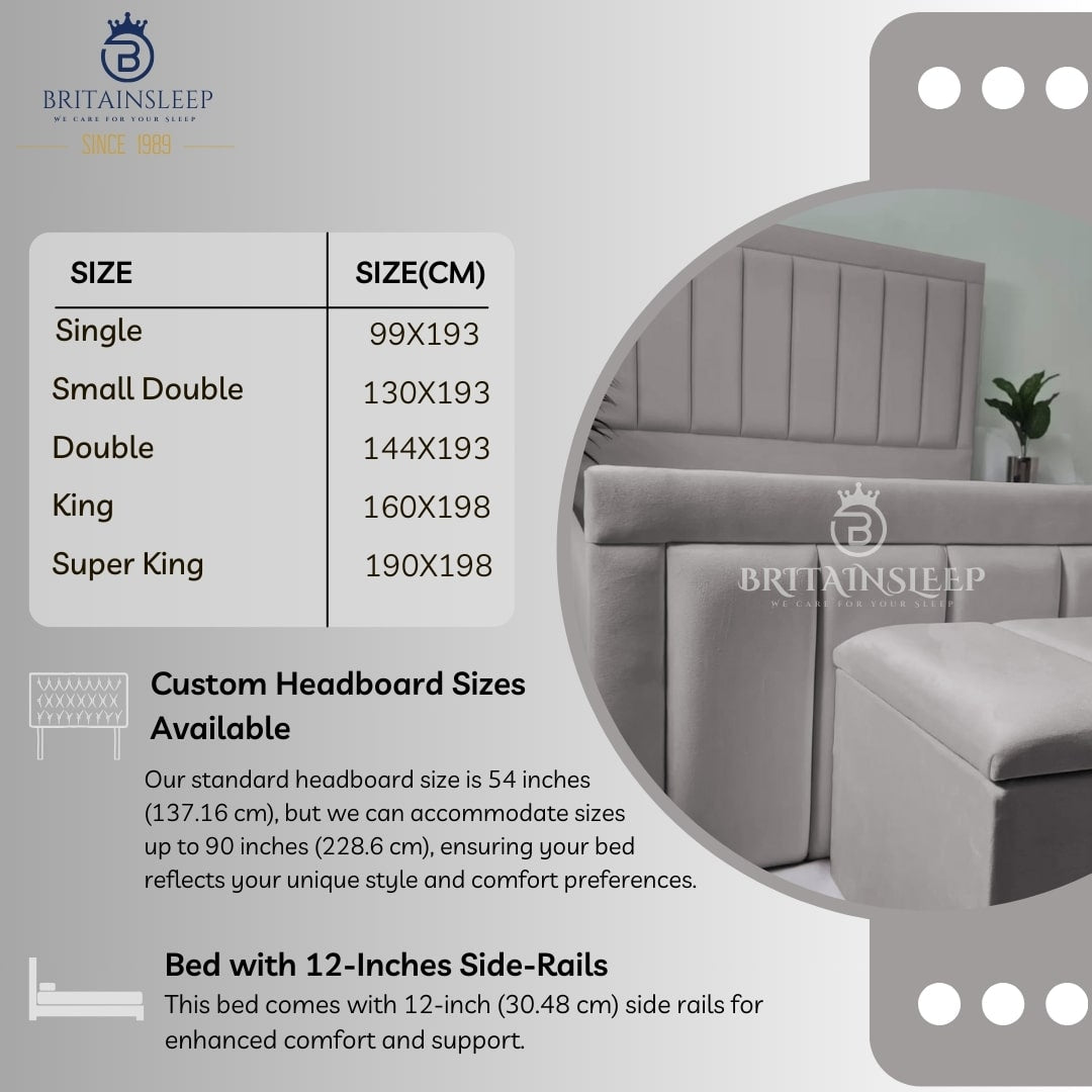 Nebula Sleep Upholstered Bed Frame Britainsleep