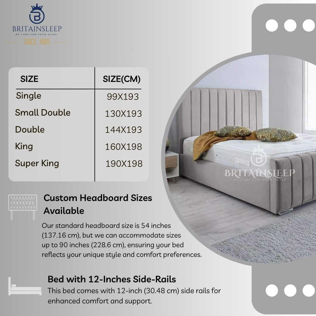 Royal Nesting Upholstered Bed Frame Britainsleep