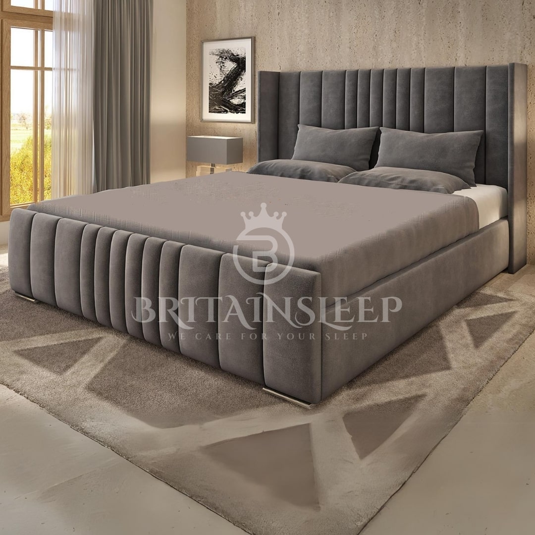 Snooper Winged Upholstered Bed Frame Britainsleep