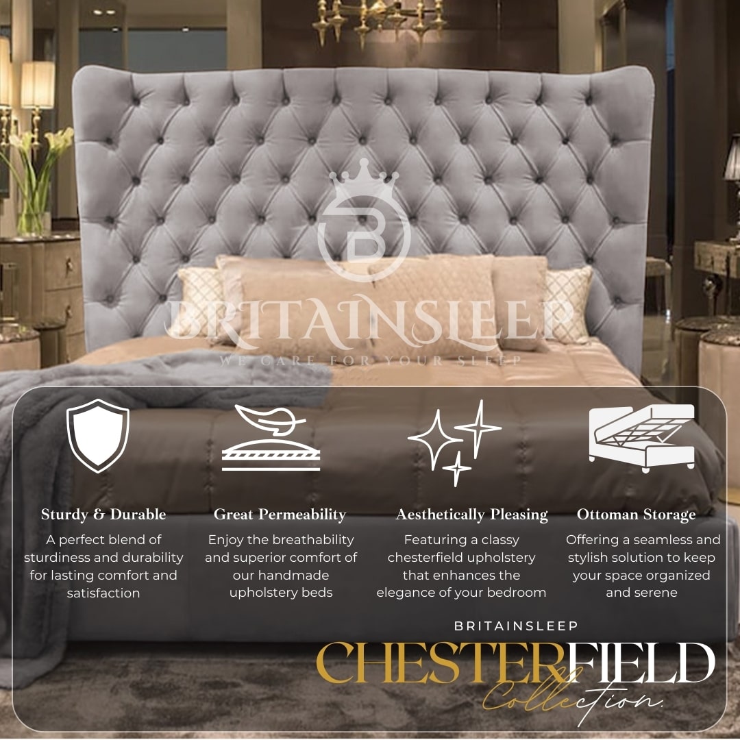 60'' Tall Spanish Head Upholstered Bed Britainsleep