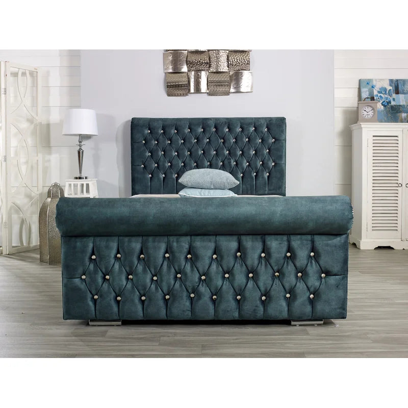 Wallace Sleigh Upholstered Bed Britainsleep