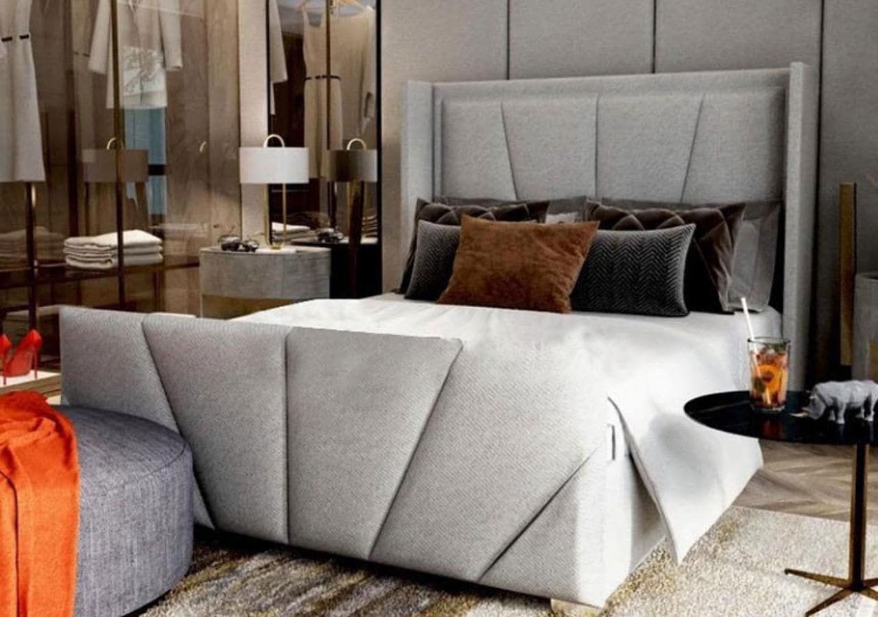 Chloe Queen Upholstered Bed Frame Britainsleep