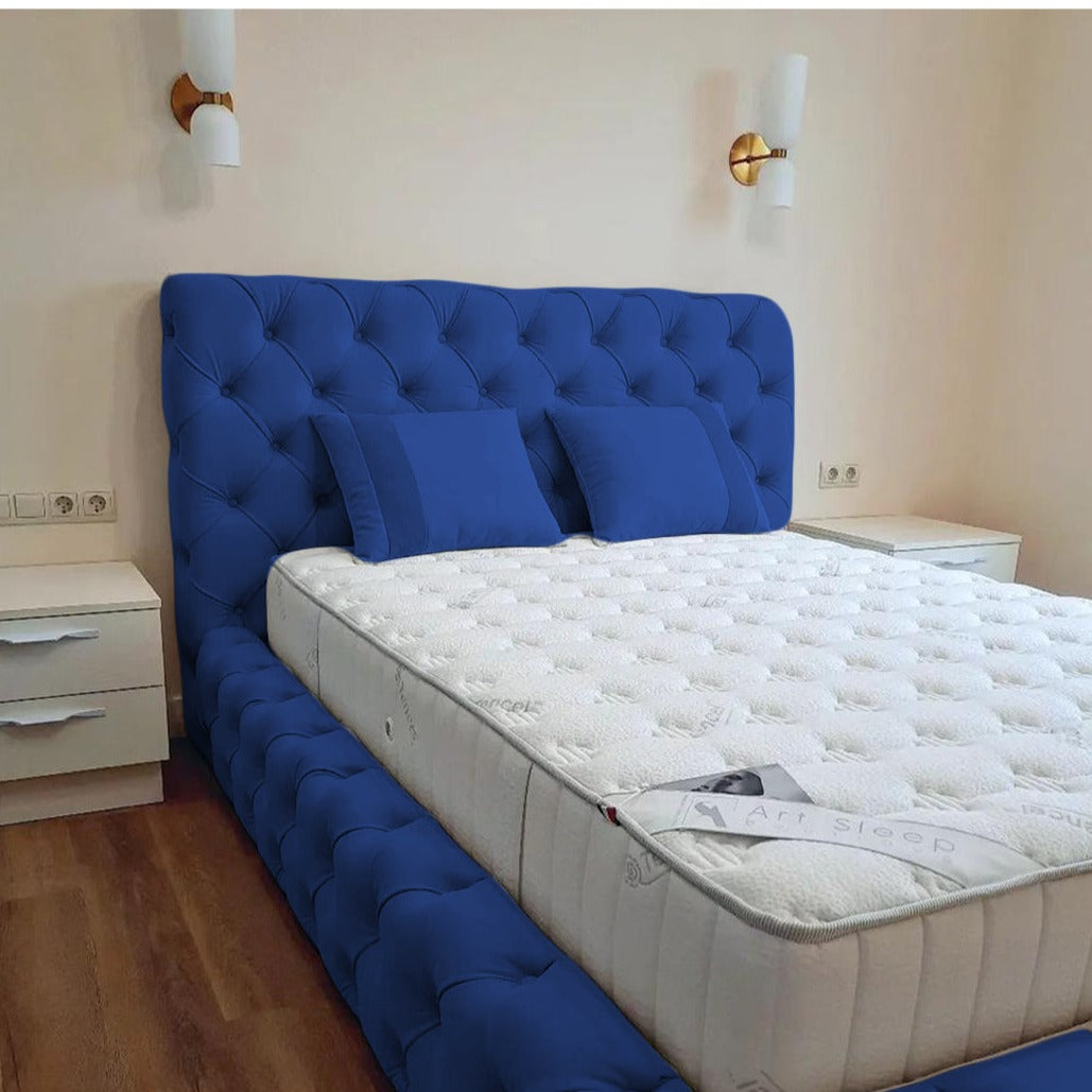 Luxury 50'' Monza Upholstered Ottoman Storage Bed Frame | Double | Single | Small Double | KingSize | Super King Size Bed Britainsleep